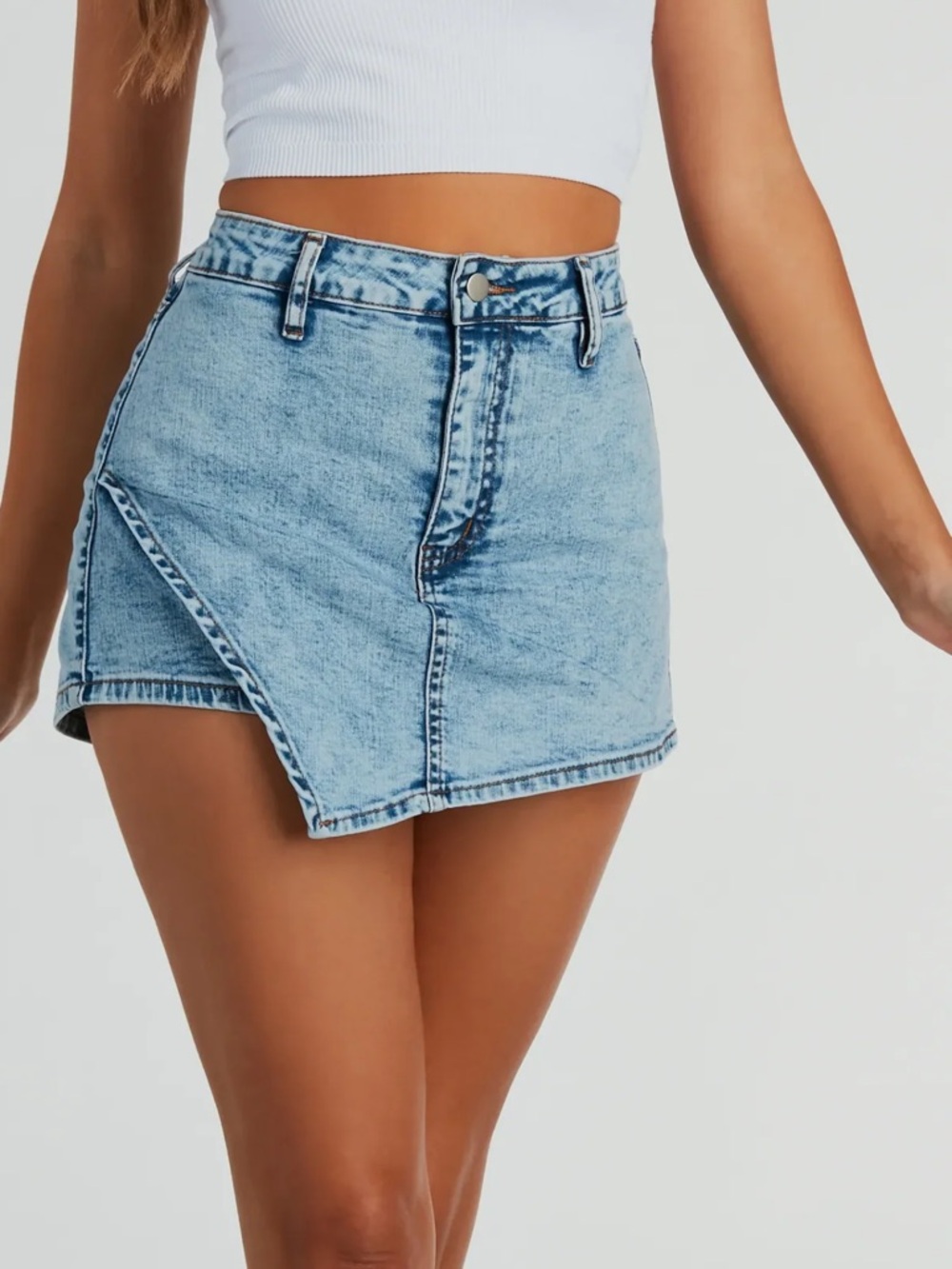 Skort Denim Mini